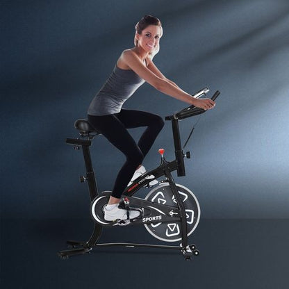 HOMCOM Indoor Cycling Bike with LCD Monitor - Your Ultimate Home Fitness Solution!