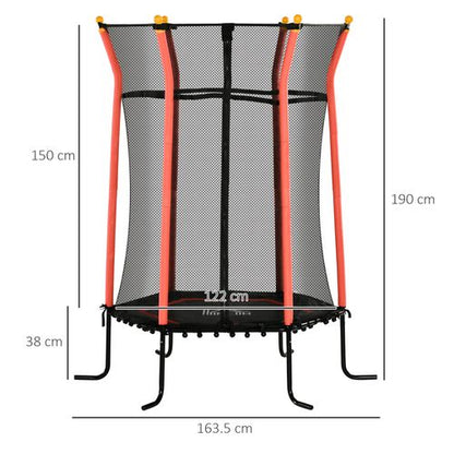 Safe & Fun HOMCOM 5.4FT Kids Trampoline with Enclosure - Perfect for Ages 3-10!