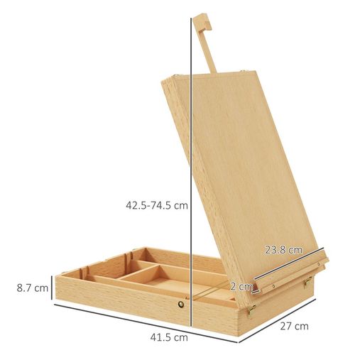 Vinsetto Adjustable Wooden Table Easel - Unleash Your Creativity Anywhere!