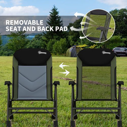 Ultimate Comfort Outsunny Folding Fishing Chair with 7-Position Backrest