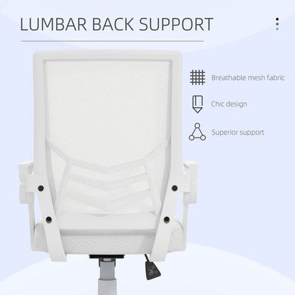 Vinsetto Ergonomic Mesh Office Chair with Lumbar Support - Adjustable & Stylish