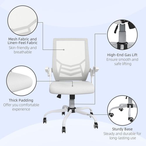 Vinsetto Ergonomic Mesh Office Chair with Lumbar Support - Adjustable & Stylish