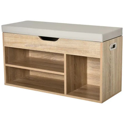 Stylish Shoe Storage Bench with Hidden Compartment & Comfortable Sponge Top