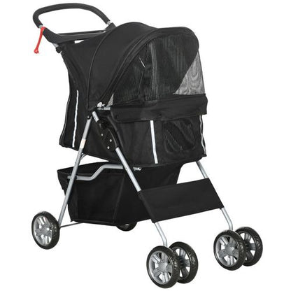 Deluxe Foldable Pet Stroller – Comfort & Style for Dogs and Cats on the Go!