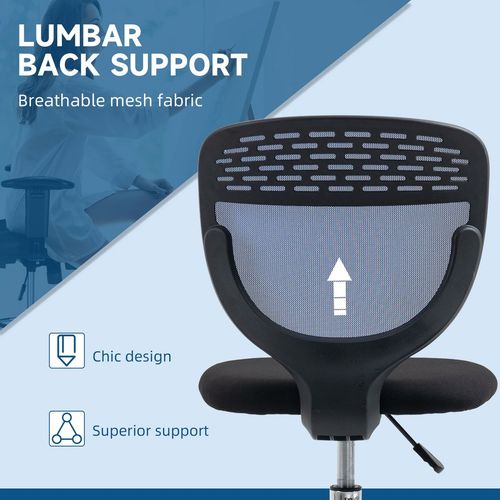 Vinsetto Adjustable Draughtsman Chair: Tall Office Comfort & Support in Blue