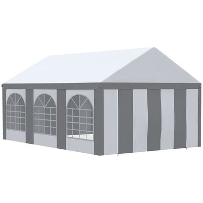 6x4m Deluxe Party Tent with Windows & Doors - Event Ready Gazebo!
