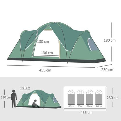 Ultimate 6-Person Family Camping Tent - Durable, Spacious & Weather-Resistant!