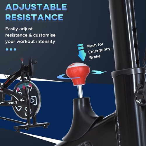 HOMCOM Indoor Cycling Bike with LCD Monitor - Your Ultimate Home Fitness Solution!
