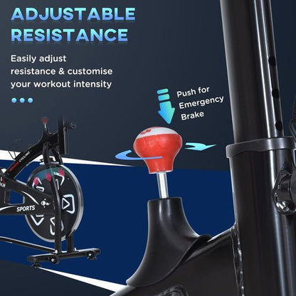 HOMCOM Indoor Cycling Bike with LCD Monitor - Your Ultimate Home Fitness Solution!