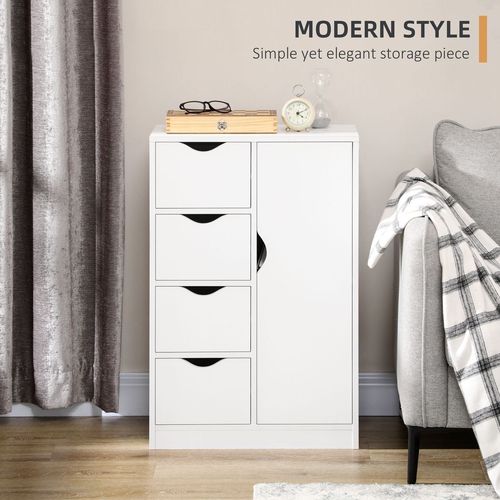 Stylish 4-Drawer Storage Cabinet & Shelf - Perfect for Home and Office Organization