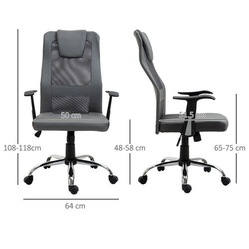 Ergonomic High Back Mesh Office Chair with Adjustable Headrest & Armrests