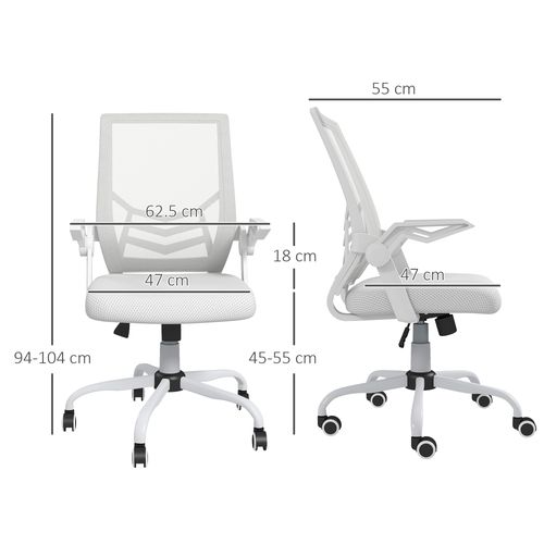 Vinsetto Ergonomic Mesh Office Chair with Lumbar Support - Adjustable & Stylish