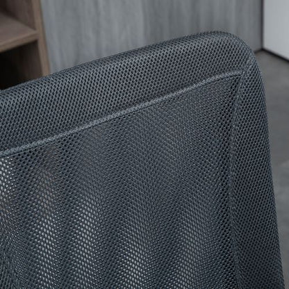 Vinsetto Armless Mesh Office Chair - Height Adjustable, Dark Grey Comfort