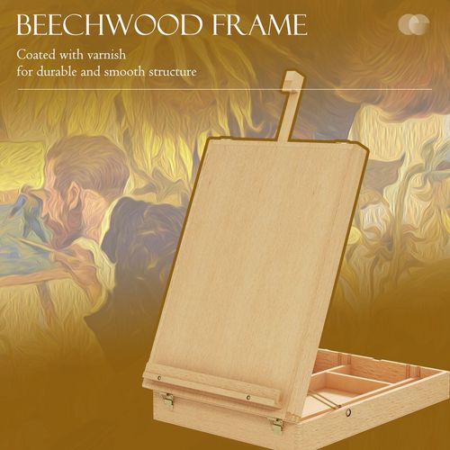 Vinsetto Adjustable Wooden Table Easel - Unleash Your Creativity Anywhere!