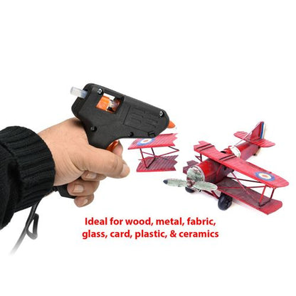 QuickBond Mini Glue Gun: Fast Heating, Versatile 10W Power for Easy Repairs
