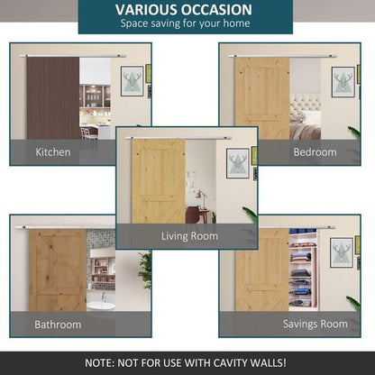 Premium Sliding Barn Door Hardware Kit - Elegant Space-Saving Track System