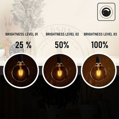 Vintage Edison LED Light Bulb 5-Pack, G95 8W E27 - Antique Charm & Modern Efficiency