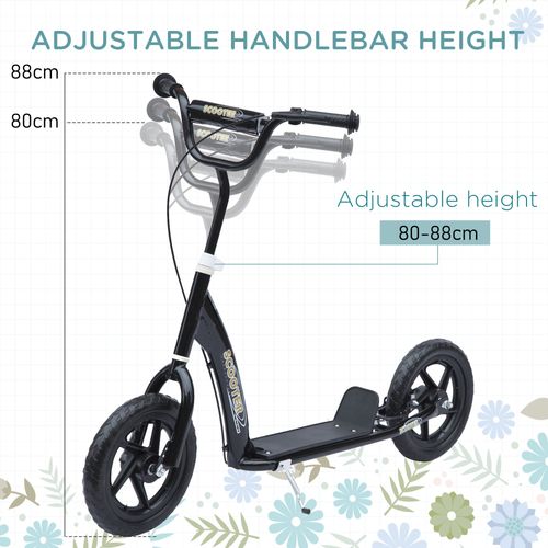 Adventure-Ready Kids Push Scooter with Adjustable Handlebars & 12" EVA Tires