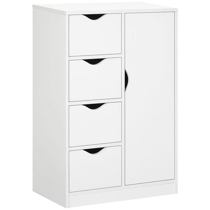 Stylish 4-Drawer Storage Cabinet & Shelf - Perfect for Home and Office Organization