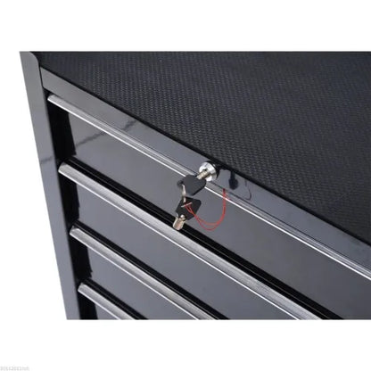 Ultimate Lockable Steel Tool Storage Cabinet with Wheels - 5 Spacious Drawers