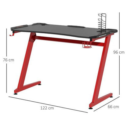 Ultimate Gaming Desk: Cup Holder, Headphone Hook & Ergonomic Design