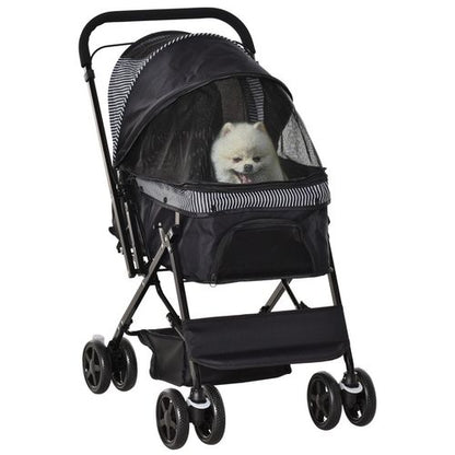 PawHut Foldable Dog Stroller with Reversible Handle - Travel in Style!