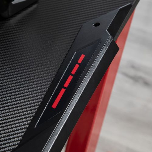 Ultimate Gaming Desk: Cup Holder, Headphone Hook & Ergonomic Design
