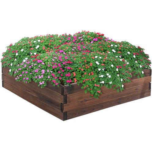 Stylish Wooden Raised Garden Bed Planter - Perfect for Home Gardening!