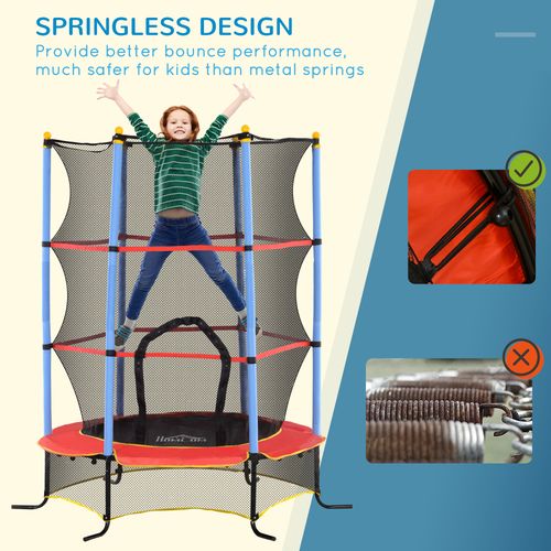 HOMCOM Kids Trampoline with Safety Enclosure – Fun and Secure Bouncing!