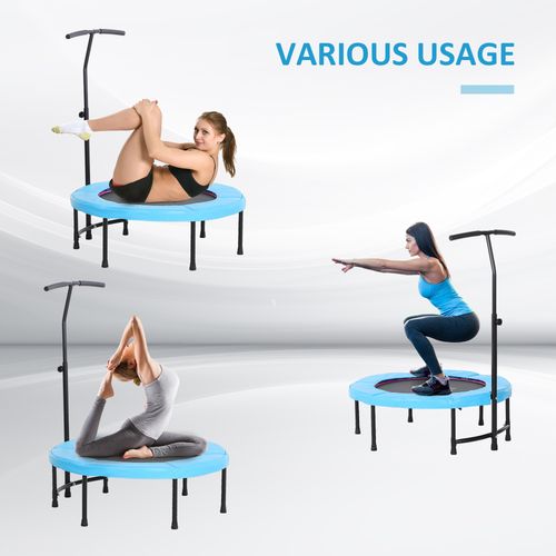 40'' HOMCOM Mini Trampoline: Safe Indoor Fun for Kids & Adults - Jump & Rebound!