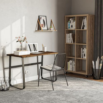 HOMCOM Industrial Writing Desk: Sleek, Sturdy Laptop Station for Home Office