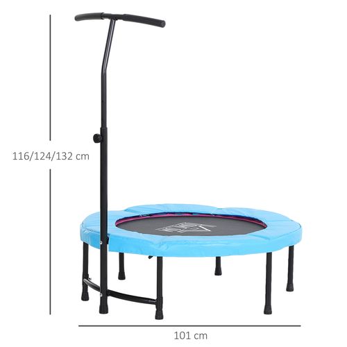 40'' HOMCOM Mini Trampoline: Safe Indoor Fun for Kids & Adults - Jump & Rebound!