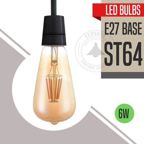 5-Pack Dimmable Vintage E27 LED Bulbs - Warm White 2700K Ambiance Lighting