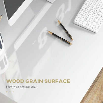 Versatile High Gloss White HOMCOM Computer Desk: Stylish Workstation for Any Space