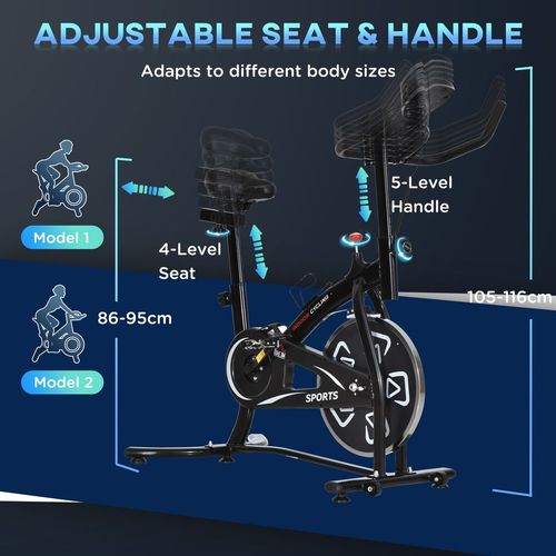 HOMCOM Indoor Cycling Bike with LCD Monitor - Your Ultimate Home Fitness Solution!