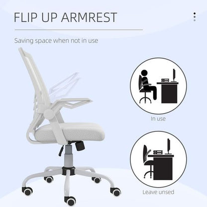 Vinsetto Ergonomic Mesh Office Chair with Lumbar Support - Adjustable & Stylish
