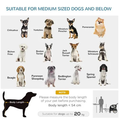 Ultimate 2-in-1 Dog Bike Trailer & Stroller - Gray with Safety Features