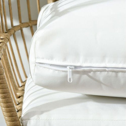 Outsunny Egg Chair: Cozy Khaki Rattan Relaxation Haven for Your Garden
