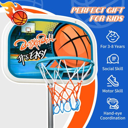 Ultimate Kids Basketball Set: Adjustable Hoop, Ball & Pump for Ages 3-8