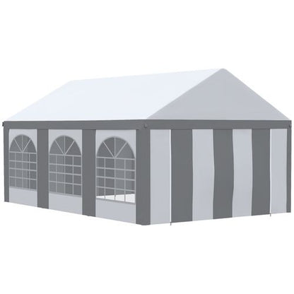 6x4m Deluxe Party Tent with Windows & Doors - Event Ready Gazebo!