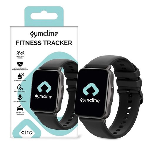 Gymcline Ciro Fitness Tracker: 25 Sports Modes & IP68 Waterproof - Sleek Black