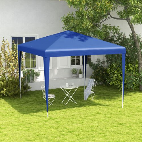 Outsunny 2.7m Blue Garden Gazebo - Stylish Party Canopy & Wedding Tent