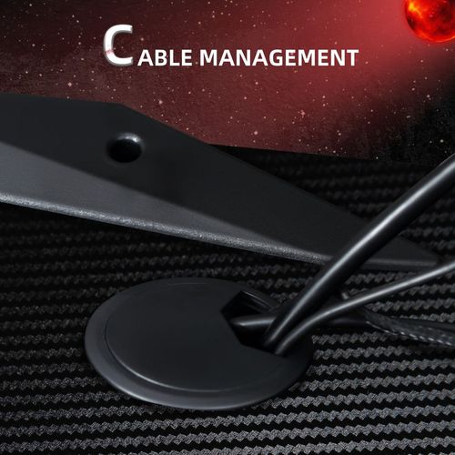 Ultimate Gaming Desk: Cup Holder, Headphone Hook & Ergonomic Design