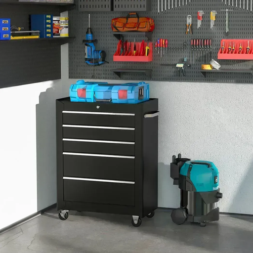 Ultimate 5-Drawer Lockable Tool Storage Cabinet on Wheels – Durable & Secure