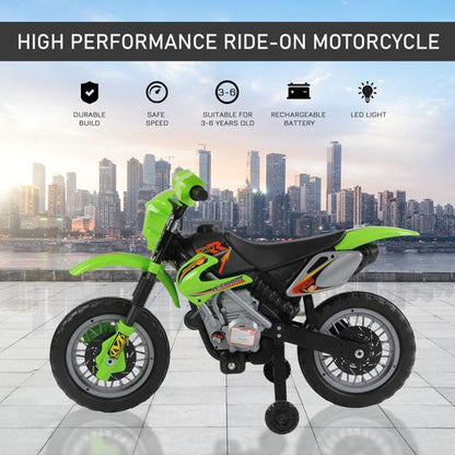 Adventure Rider 6V Kids Electric Moto for Ages 3-6 - Green Fun Awaits!