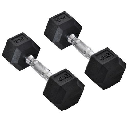 Durable Hexagonal Dumbbells Set - Perfect for Home & Gym Workouts, 2x4kg