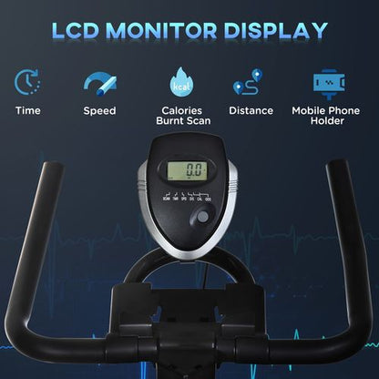 HOMCOM Indoor Cycling Bike with LCD Monitor - Your Ultimate Home Fitness Solution!