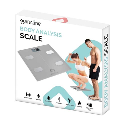 Gymcline Advanced Body Analysis Scale - Precision BMI, Calorie Guide, Silver