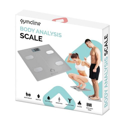 Gymcline Advanced Body Analysis Scale - Precision BMI, Calorie Guide, Silver