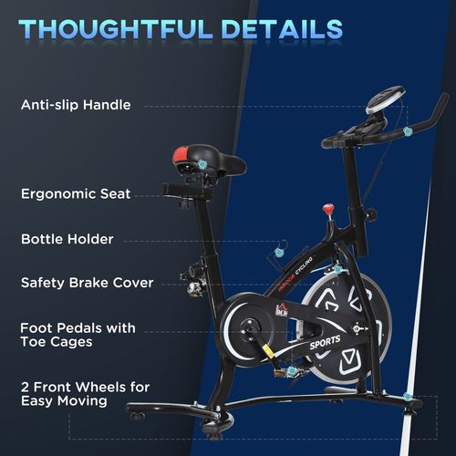 HOMCOM Indoor Cycling Bike with LCD Monitor - Your Ultimate Home Fitness Solution!